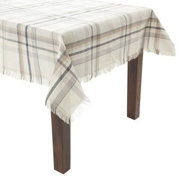 NEW Better Homes & Gardens Monday Plaid Woven Table Throw Table Cloth - Picture 1 of 10